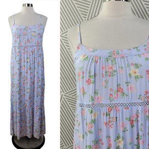 New Prim Rose size Small Dress Maxi floral Strappy boho long nwt blue pink Nwt